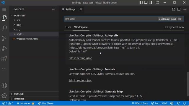 Settting Live Sass Compile смотреть онлайн