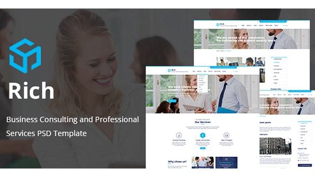 Rich - Business Consulting and Professional Services PSD Template | Themeforest Website Templates смотреть онлайн