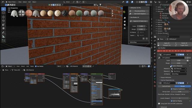 Blender 3.6 Geometry nodes UV addon based on CGMatter's latest tutorials смотреть онлайн