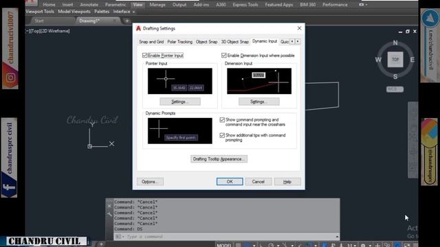 How to enable all snap options using Draft Settings|AutoCAD Draft Settings tutorial in Tamil |CTCT смотреть онлайн
