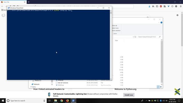 Installing BeautifulSoup from tarball in Windows. смотреть онлайн