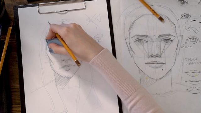 Как нарисовать лицо человека поэтапно карандашом | Видео уроки по рисованию для начинающих смотреть онлайн