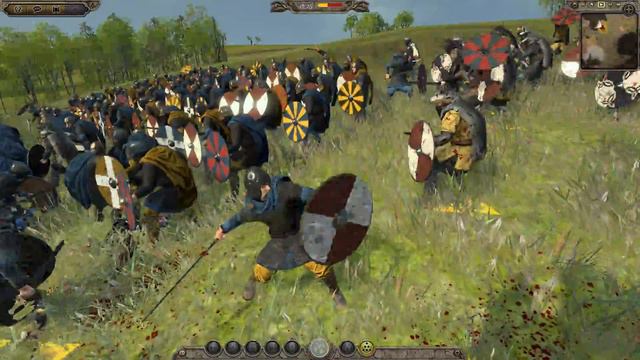 60 Берсерков Данов -VS- 240 Королевских тэнов Мерсии в Total War Attila смотреть онлайн