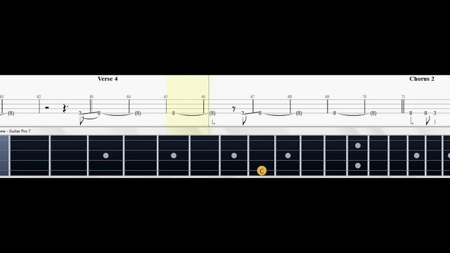 High Hopes — Pink Floyd — Bass part with tabs, fretboard view and metronome (4k) смотреть онлайн