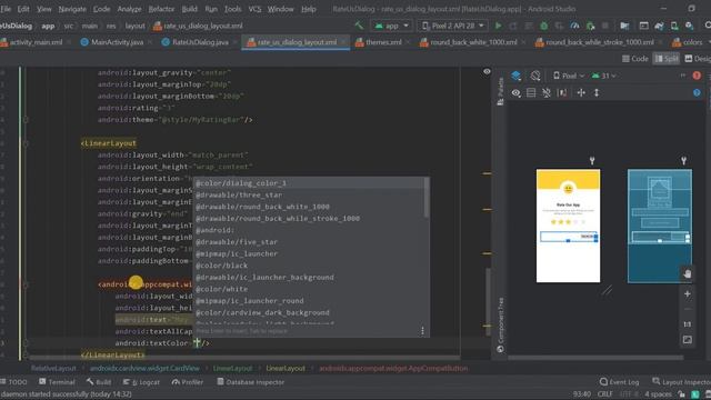 How to create Custom Rate Us Dialog Material UI design in Android Studio смотреть онлайн