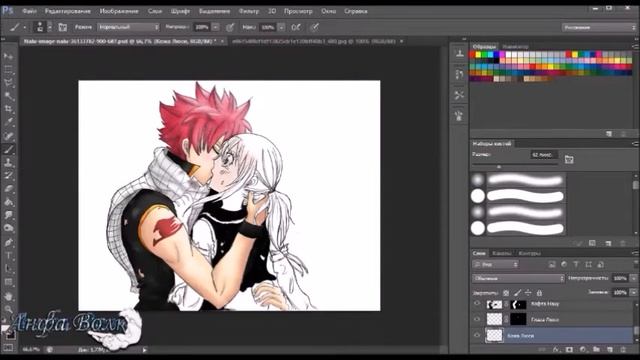 Из манги в арт - Хвост феи: Нацу и Люси смотреть онлайн