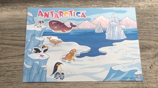 Аппликация Антарктида / Antarctica Cut and Paste Landscape смотреть онлайн