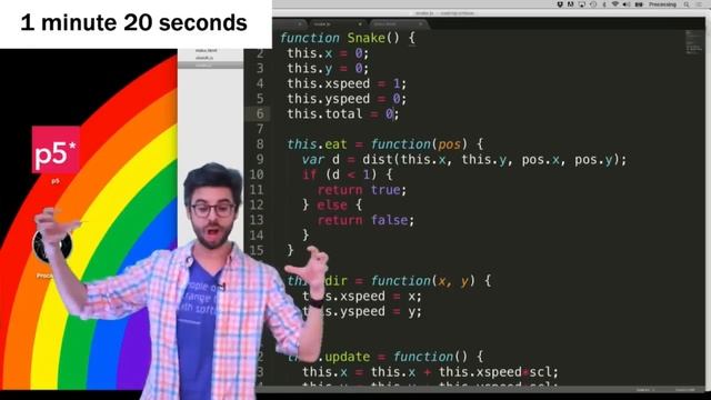 Coding Challenge #3: The Snake Game смотреть онлайн