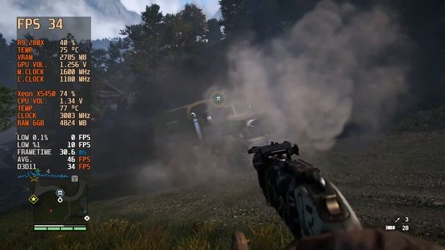 Far Cry 4 - Xeon X5450 - R9 280X OC - 6GB RAM FPS Test смотреть онлайн
