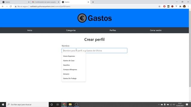 Gastos Project in Django Framework - Showing functionality смотреть онлайн