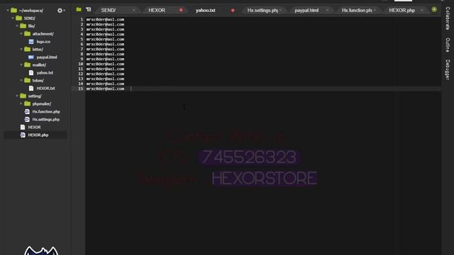 HEXOR STORE | SMTP Inbox Yahoo, Aol, Others With PHP Sender [Script Updates] смотреть онлайн