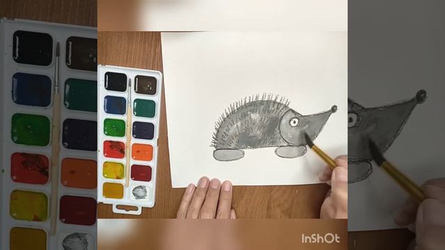 Рисуем и раскрашиваем Ёжика с детьми. От студии Наумка. смотреть онлайн