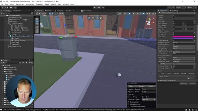Unity Playmaker VR XR - Trigger Particles when object thrown смотреть онлайн