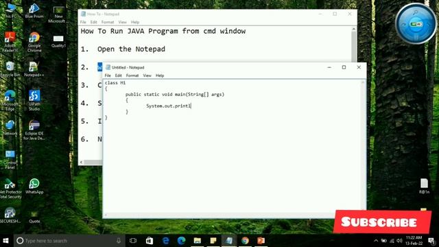 ?How to write JAVA program in Notepad and Compile and Run in Command Window? смотреть онлайн