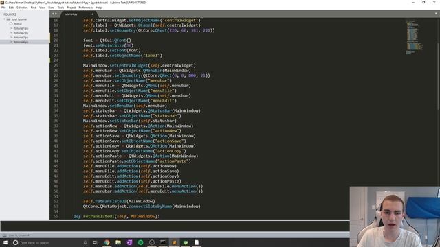 PyQt5 Tutorial - MenuBar (Shortcuts, Status Bar and Triggers) смотреть онлайн