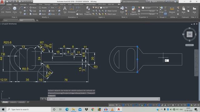AutoCAD 2D Practice - Key #002 смотреть онлайн