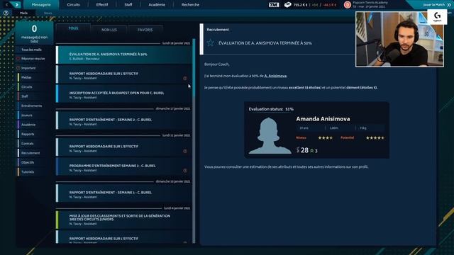 NOTRE NOUVELLE PÉPITE ! (Tennis Manager 2021) #1 смотреть онлайн