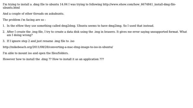 Ubuntu: How to install .dmg file to ubuntu? смотреть онлайн