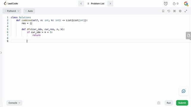 COMBINATIONS | LEETCODE 77 | PYTHON BACKTRACKING SOLUTION смотреть онлайн