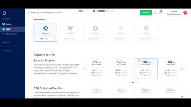 Digital Ocean. Создание сервера.