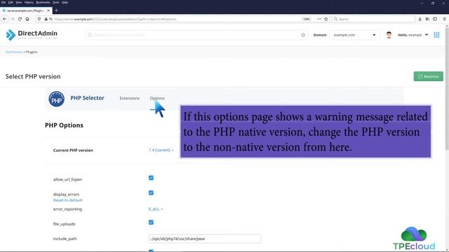 How to Increase PHP's post max size value using CloudLinux Selector in DirectAdmin смотреть онлайн