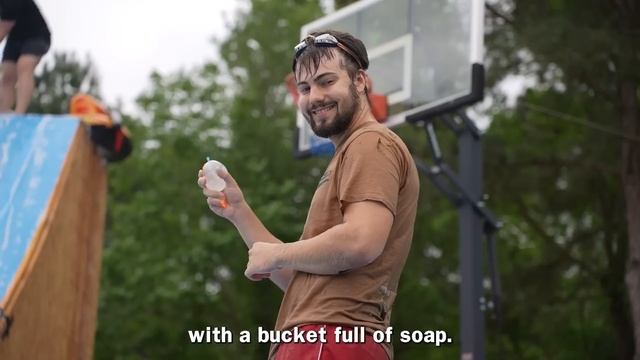 I Built Insane Backyard Waterslide! смотреть онлайн