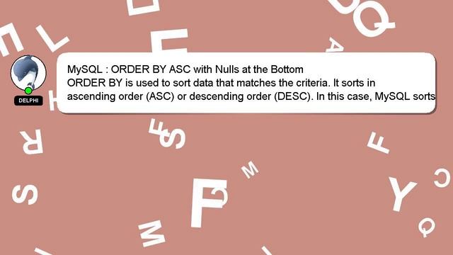 MySQL : ORDER BY ASC with Nulls at the Bottom смотреть онлайн