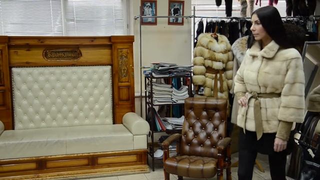 Обзор шубы ''Паула'' из натурального меха норки, цвет паламино #97 смотреть онлайн