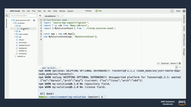AWS Solutions Constructs: Setting up your environment смотреть онлайн