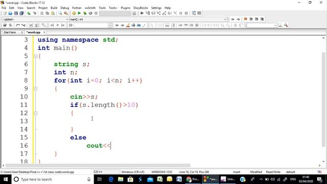 Codeforces "Way to long word" solutions in Bangla | Cpp language смотреть онлайн