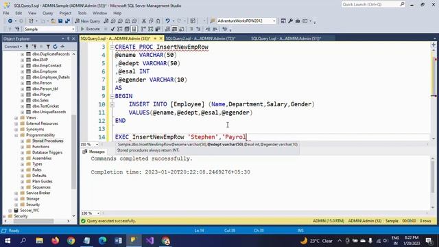 Stored Procedures||Insert row into table with Output and without Output Parameter смотреть онлайн