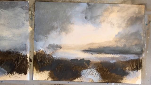 SUNRISE | Semi Abstract Acrylic Painting Demonstration Using A Limited Color Palette смотреть онлайн