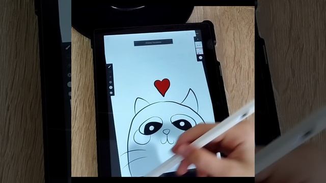 Я вернулась? Рисовавние милого котика. Мир рисования. смотреть онлайн