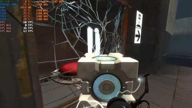 Portal 2 - Rx 570 (4GB) - Athlon 200Ge - 8GB Ram - Benchmark смотреть онлайн