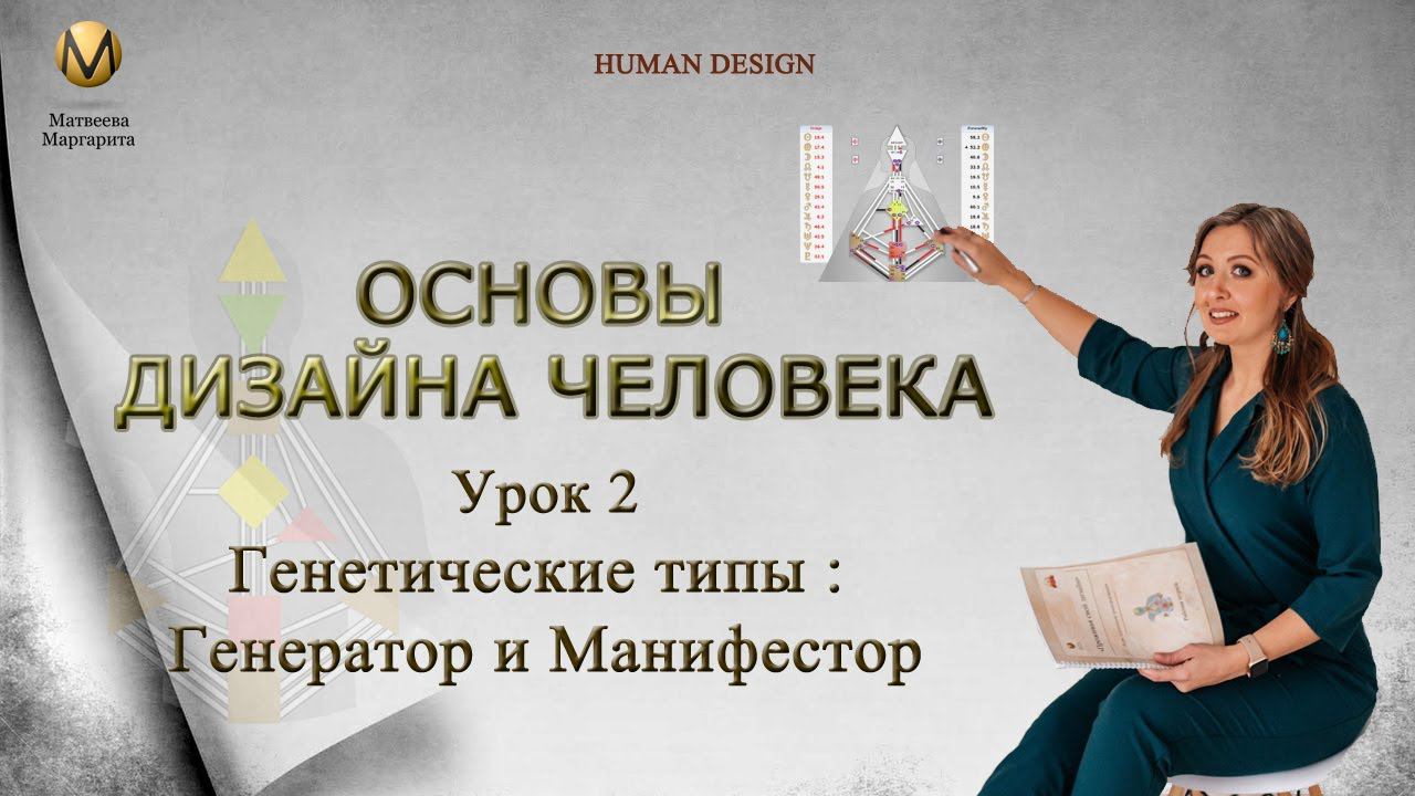 Основы Дизайна человека . Урок 2: Генетические типы: Генератор и Манифестор смотреть онлайн