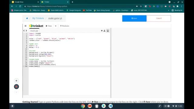 Snake Game P1 - Python Turtle смотреть онлайн