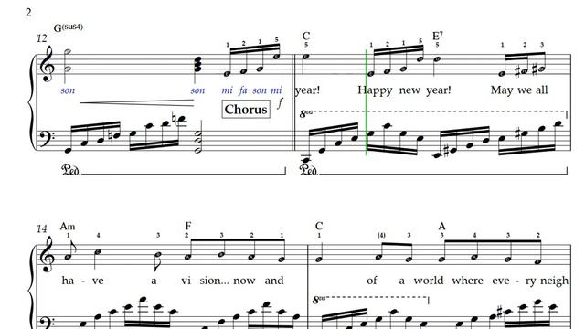 Happy New Year! Cover piano tone C major free sheet смотреть онлайн