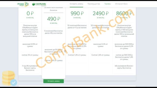 Счет ИП и ООО в Сбербанке Деловая среда лучший обзор от ComfyBank Com смотреть онлайн