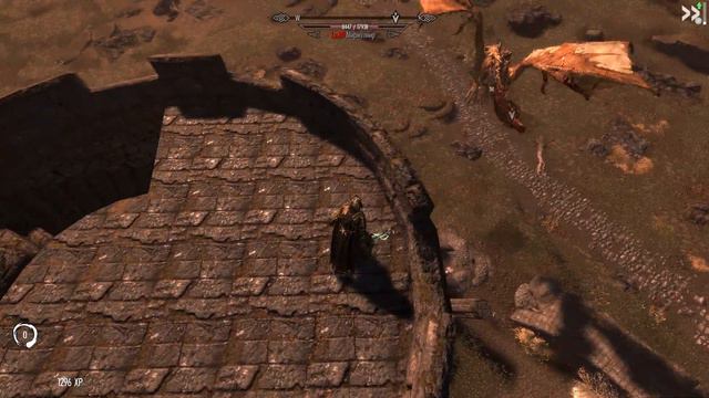 Skyrim RFAD 5.1 Я (Арилет) побеждаю первого дракона смотреть онлайн