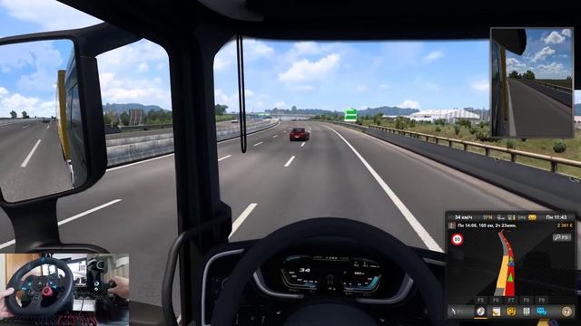 Обзор euro truck simulator 2 прохождение Италия настройка Logitech g29 смотреть онлайн