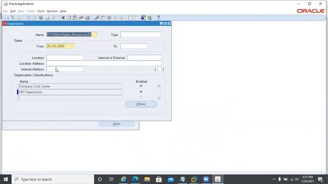 Oracle E-business Suite HRMS Training Business Group Setup Creation Part 1 смотреть онлайн