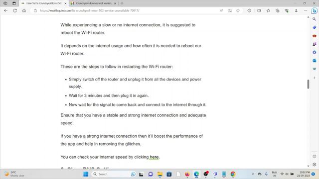How To Fix Crunchyroll Error 503 “Service Unavailable”