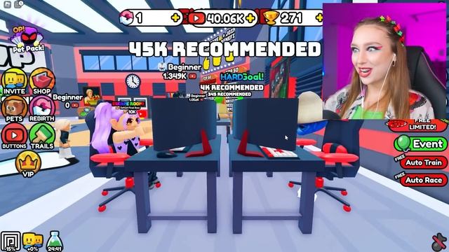 ПОБЕДИЛА ВСЕХ ЮТУБЕРОВ и СТАЛА САМОЙ ПОПУЛЯРНОЙ в ROBLOX ! ? YouTuber Battles Simulator смотреть онлайн