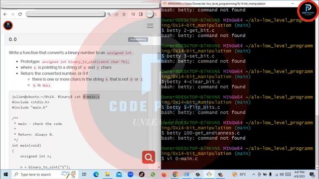 0x14. C - bit manipulation | 100% Complete Step by step смотреть онлайн