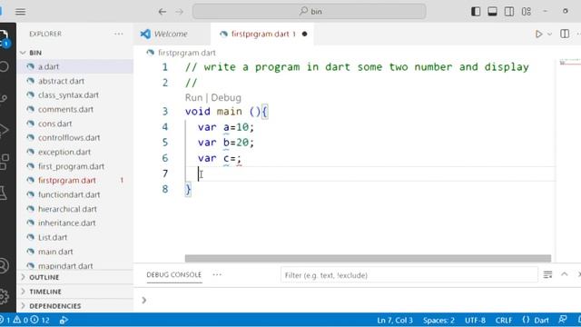 How to Create First Program in Dart ||Flutter Tutorial : Dart Programming Language @MamtaFulwary смотреть онлайн