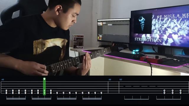 Of Mice & Men - You're Not Alone / Guitar Cover / Screen Tabs смотреть онлайн