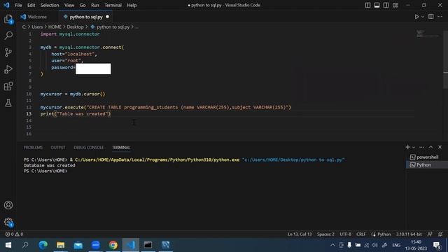 How to connect Python to SQL | #python | #sql | Ravi Prasath S смотреть онлайн