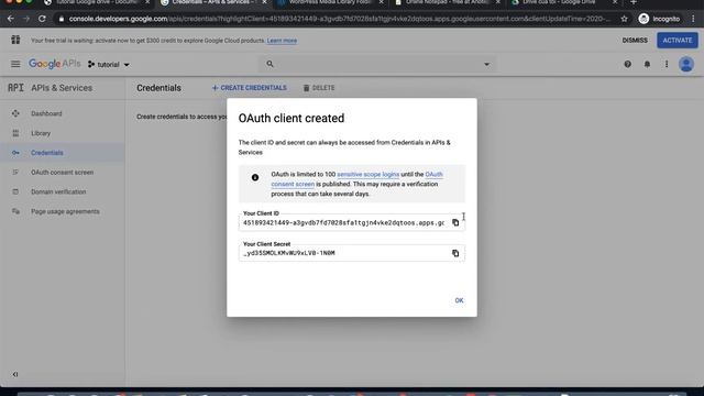 Client ID, Secret ,and Refresh Token google drive смотреть онлайн
