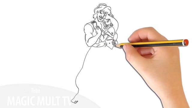 Как нарисовать Алладина и Жасмин Принцессу Диснея How To Draw And Paint Aladdin & Princess Jasmine смотреть онлайн