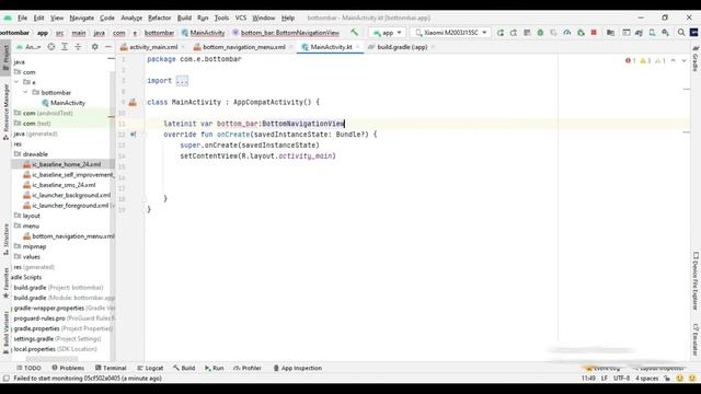 How to Use Bottom Navigation view in Android Studio | Android Tutorials | Game App Studio смотреть онлайн